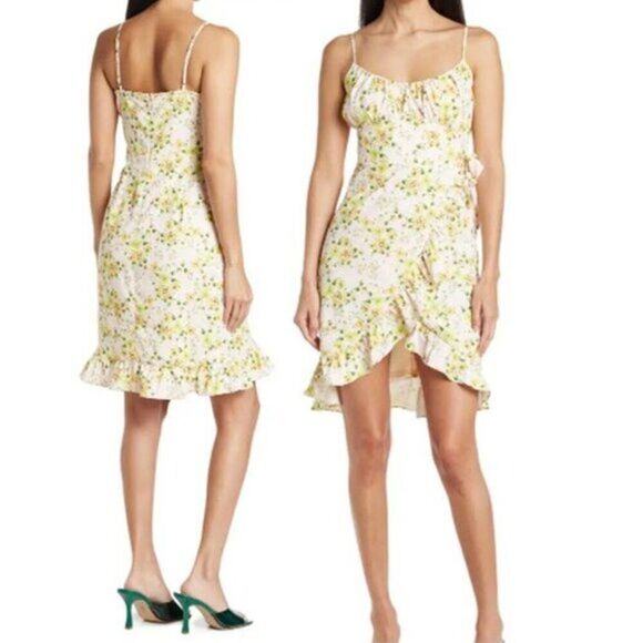 BCBGeneration Floral Print‎ Wrap Mini Dress - Picture 1 of 2